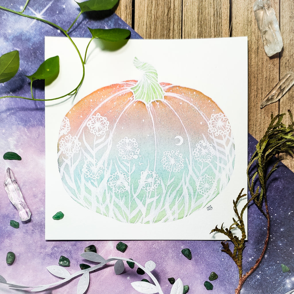 Spring Pumpkin limited edition giclee art print